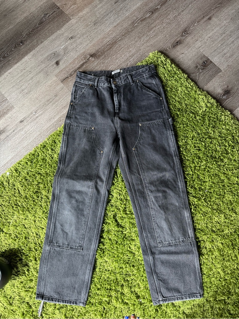 Carhartt WIP Black Washed Carpenter Jeans - Picture 7 of 7